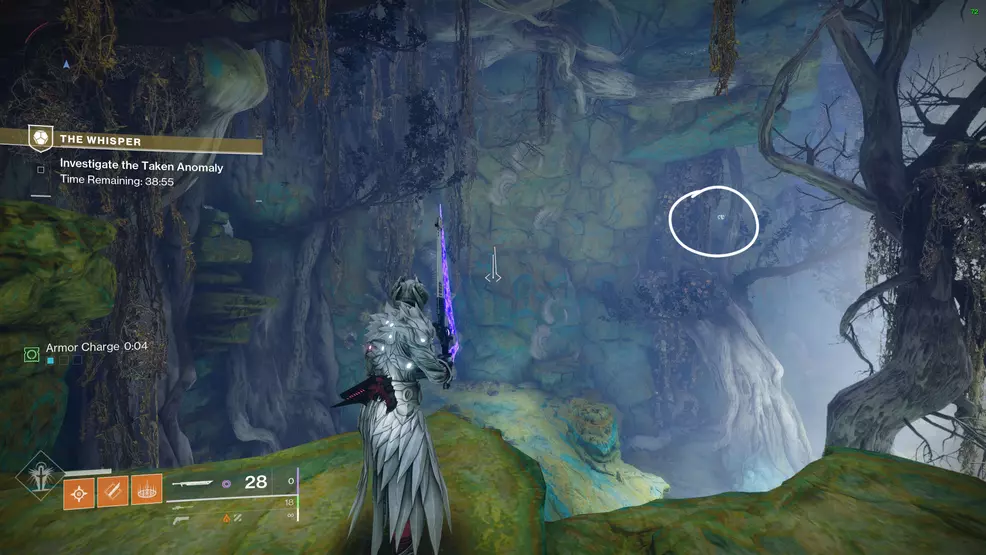 A Vex cube is circled at the start of the mission