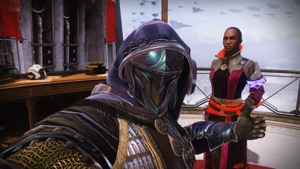 This is an image showing Destiny 2 players what Ikora Rey looks like in the Tower.