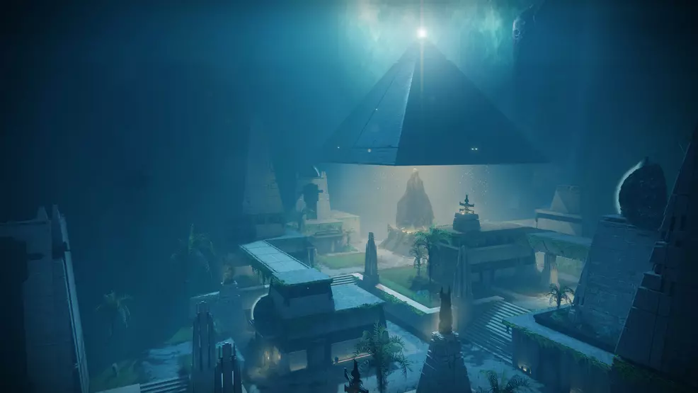 An area that looks pyramid-themed