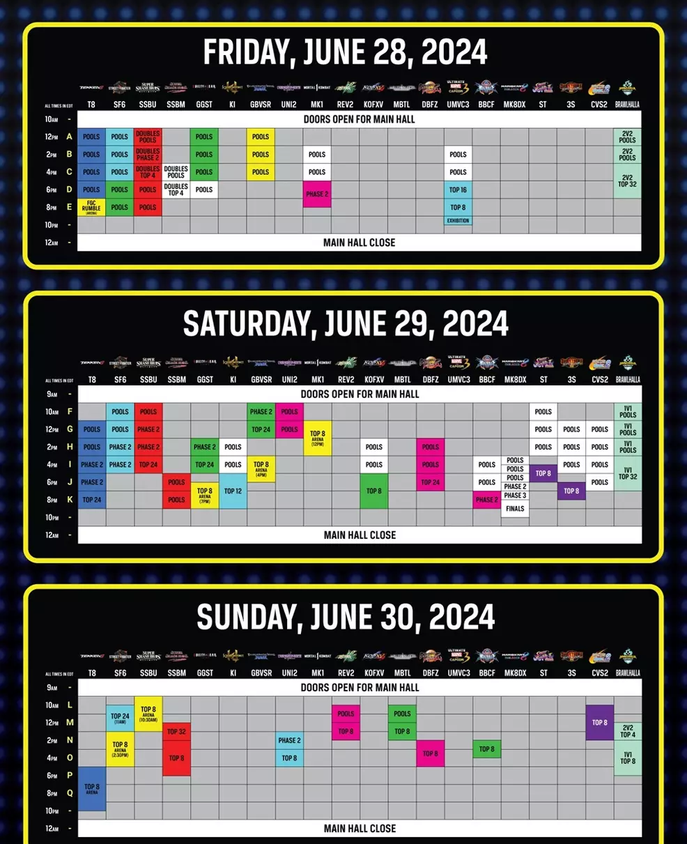 CEO 2024: Schedule, brackets, prize pool, games & where to watch