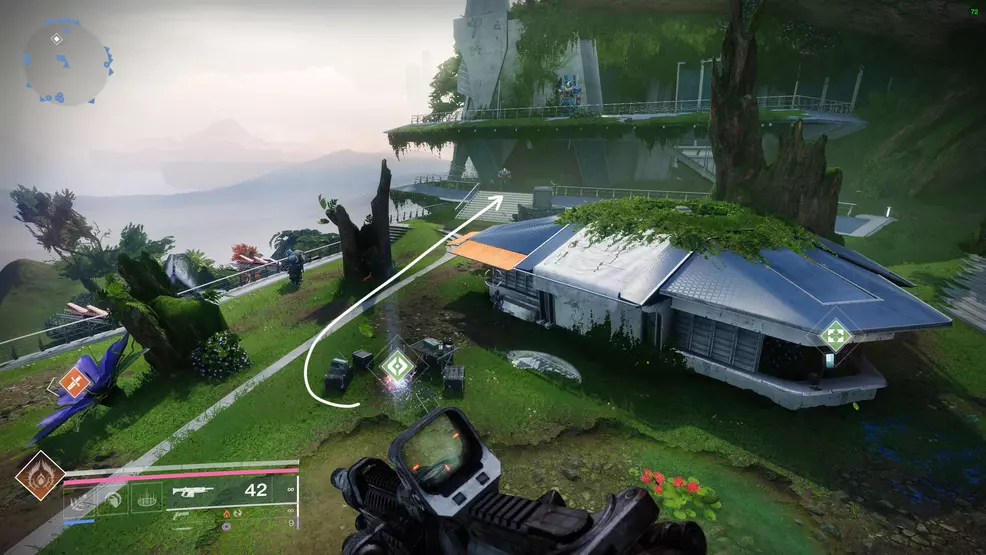 An arrow points behind Ghost toward where the Speaker once stood