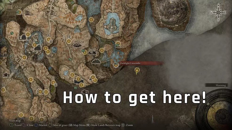 The eastern part of the map missing with text overlaid that says