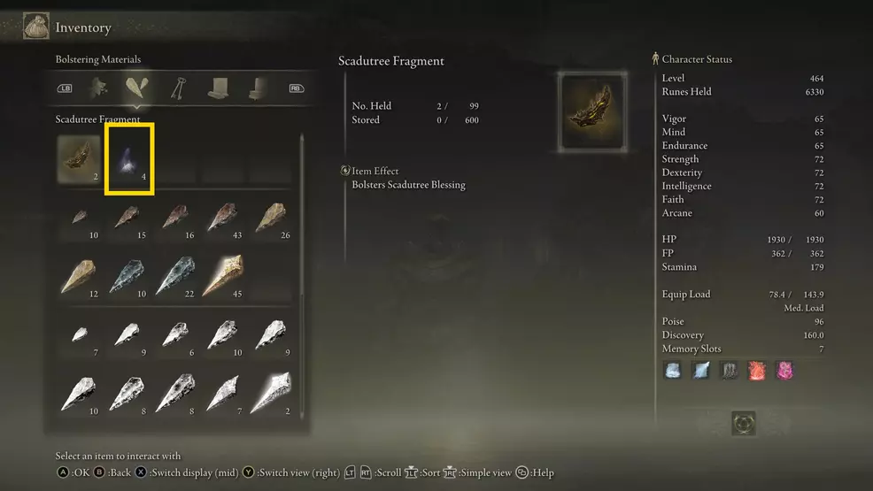 A menu image showing Revered Spirit Ash in Elden Ring