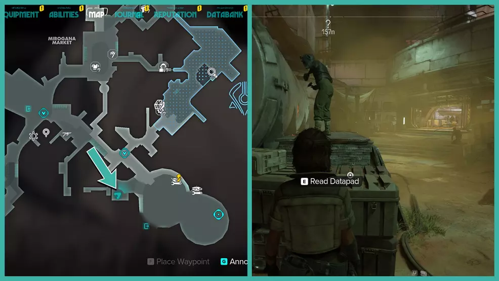 The Crashed Speed Intel Datapad location in Star Wars Outlaws