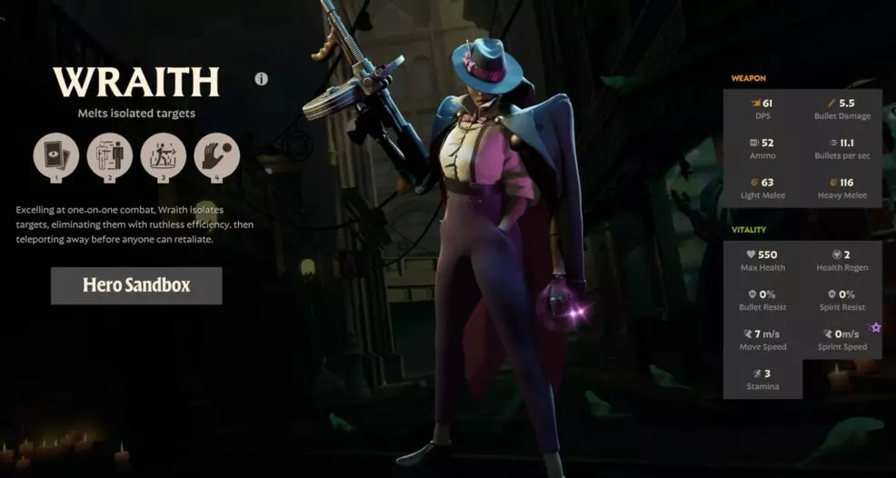 An image showing Wraith in Deadlock