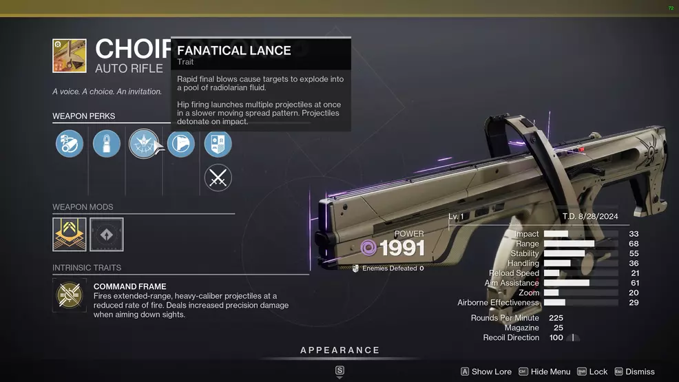 Choir of One perks