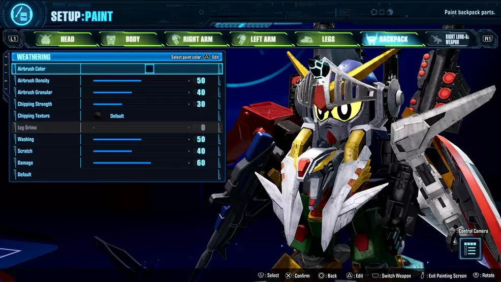An example of weathering detail in Gundam Breaker 4
