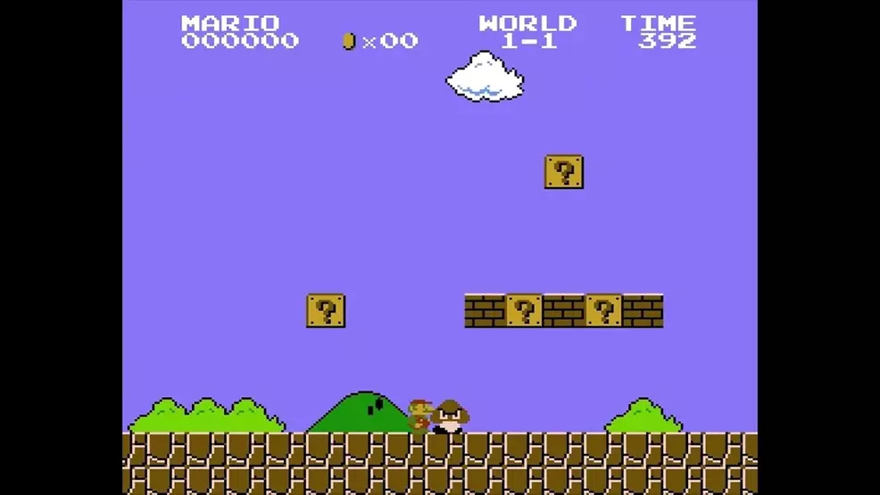 Level 1-1 in Super Mario Bros.