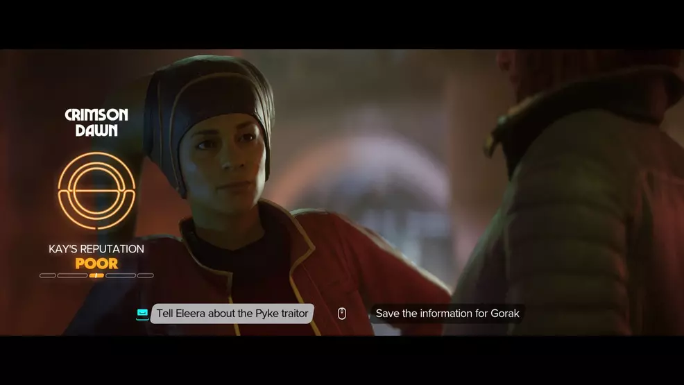 Tell Eleera or Gorak in Star Wars Outlaws