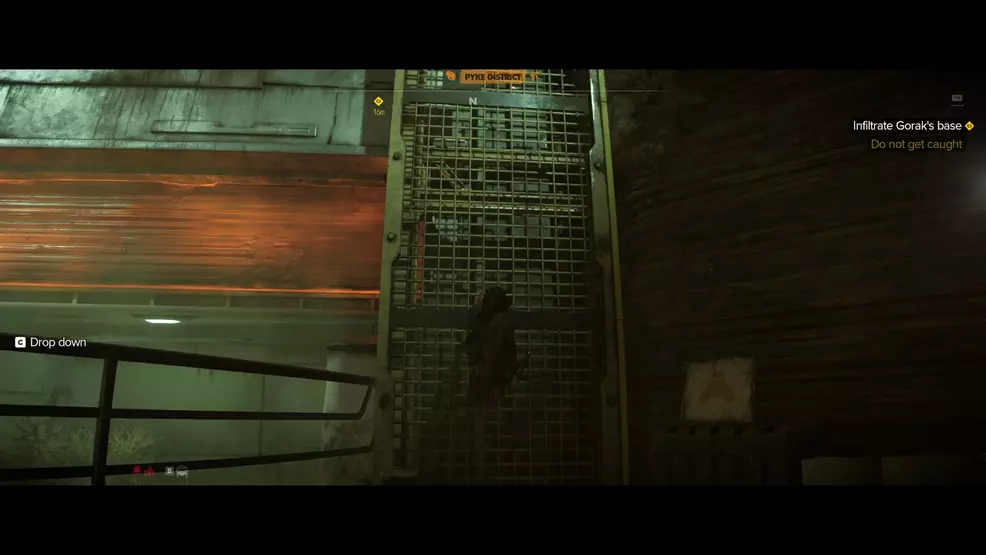 The climbable wall in Gorak's base in Star Wars Outlaws