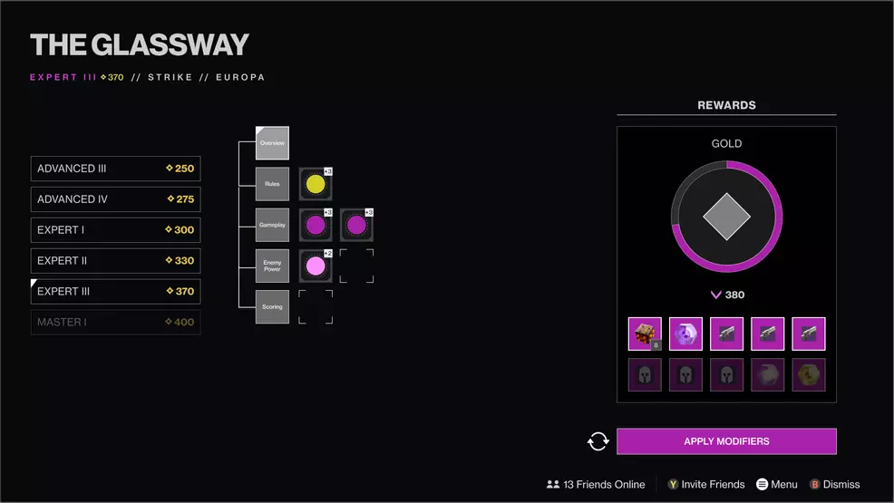 A mock-up of the challenge customization coming to Destiny 2