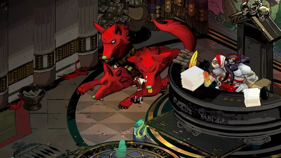 Cerberus receiving pets.