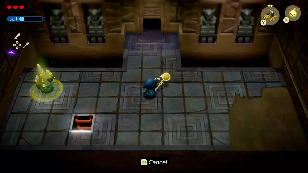 The shield statue puzzle solution in The Legend of Zelda: Echoes of Wisdom