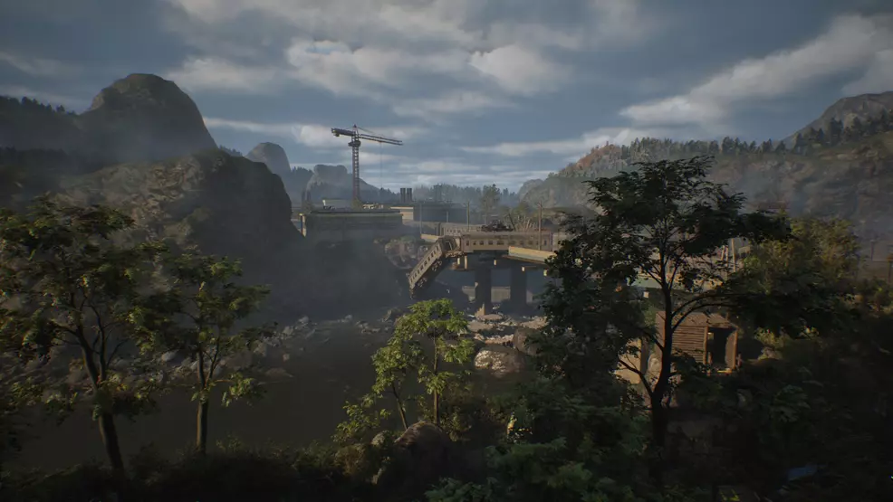Shows the train crash location in A Quiet Place The Road Ahead.