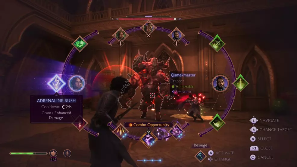 Fighting a boss demon in Dragon Age: The Veilguard