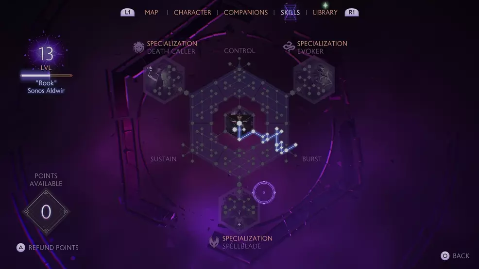 The skill tree for the Mage class in Dragon Age: The Veilguard