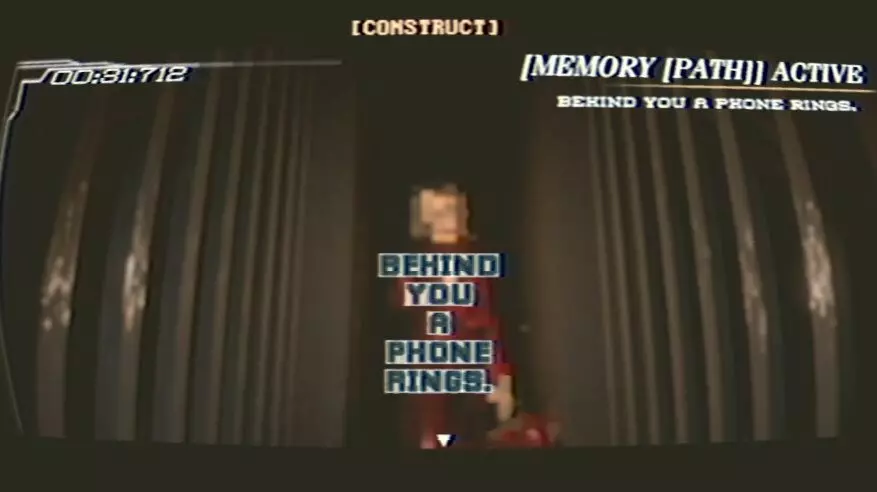A mysterious person tells the player to pick up the phone behind them.