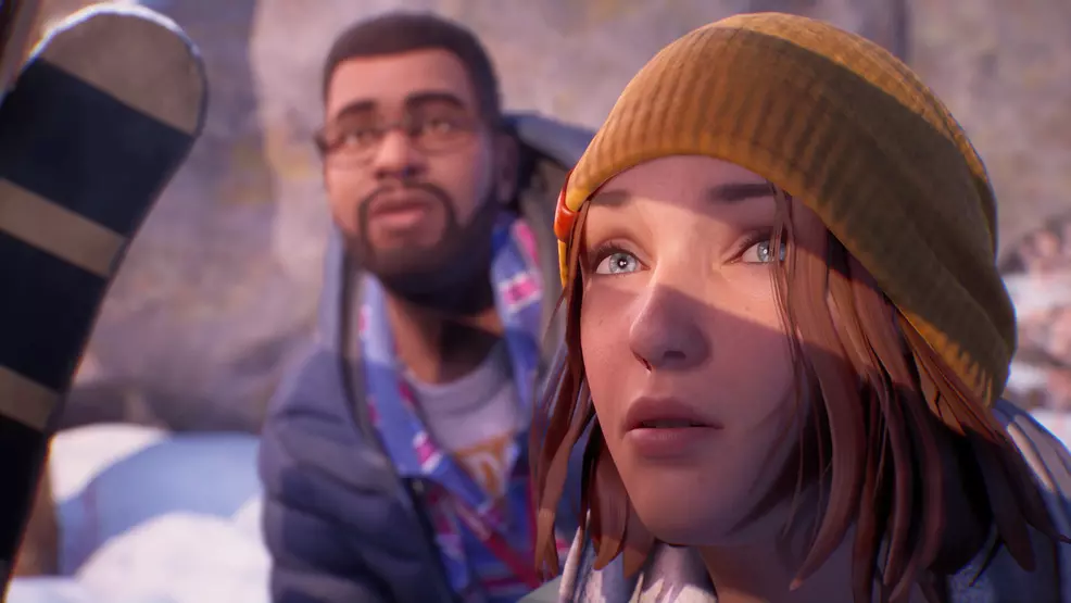 Max and Moses looking at something off-screen.