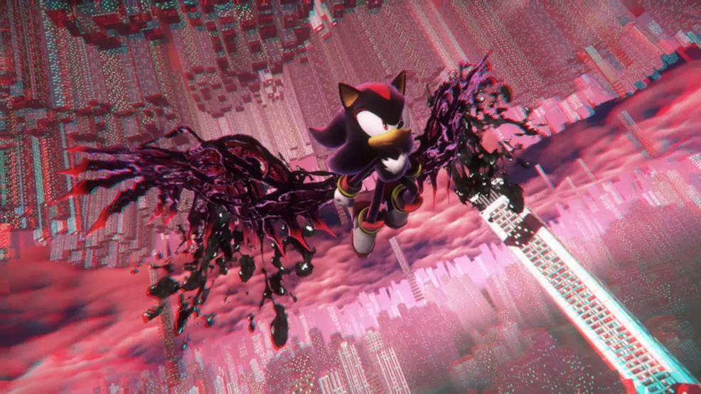 Shadow with DOOM wings in Sonic x Shadow Generations