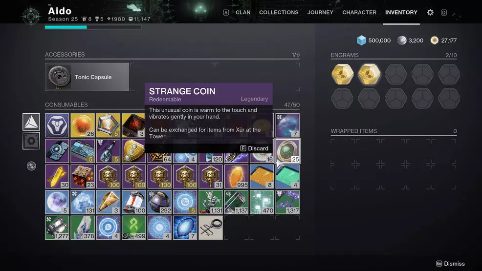 The Strange Coins in Destiny 2