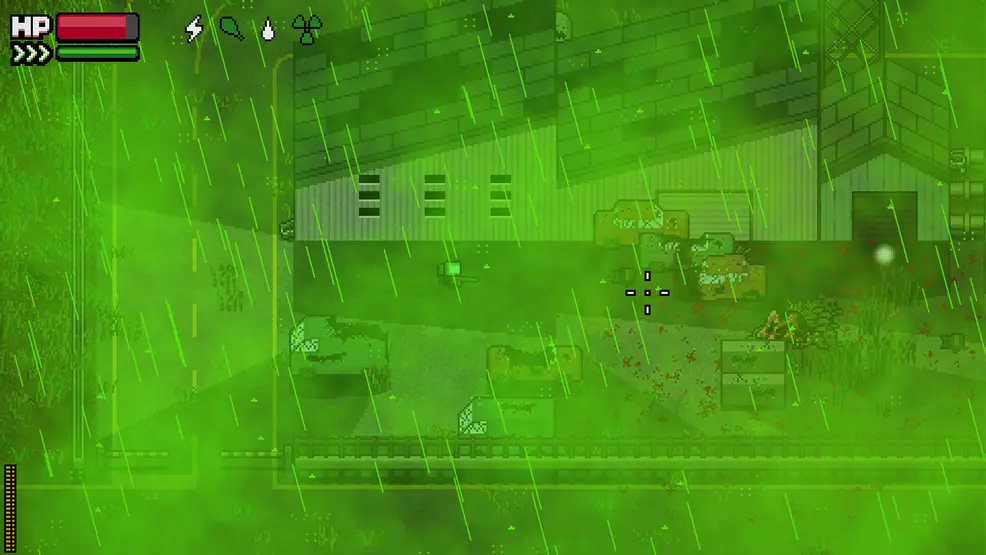 A cloud of radiation covers an industrial complex in Zero Sievert