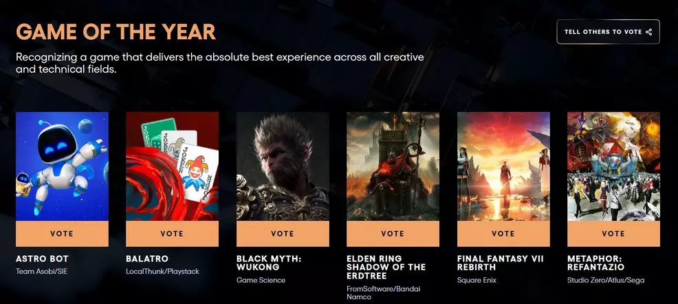 The Game Awards' 2024 Game of the Year nominations include Balatro.
