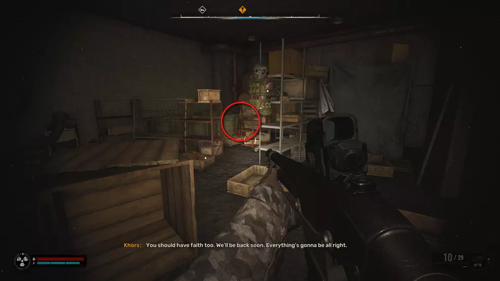 RPG game in the box behind the armory.