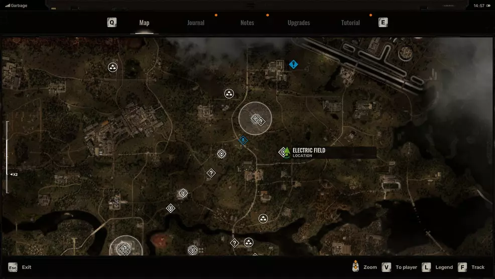 Electric field location in Stalker 2