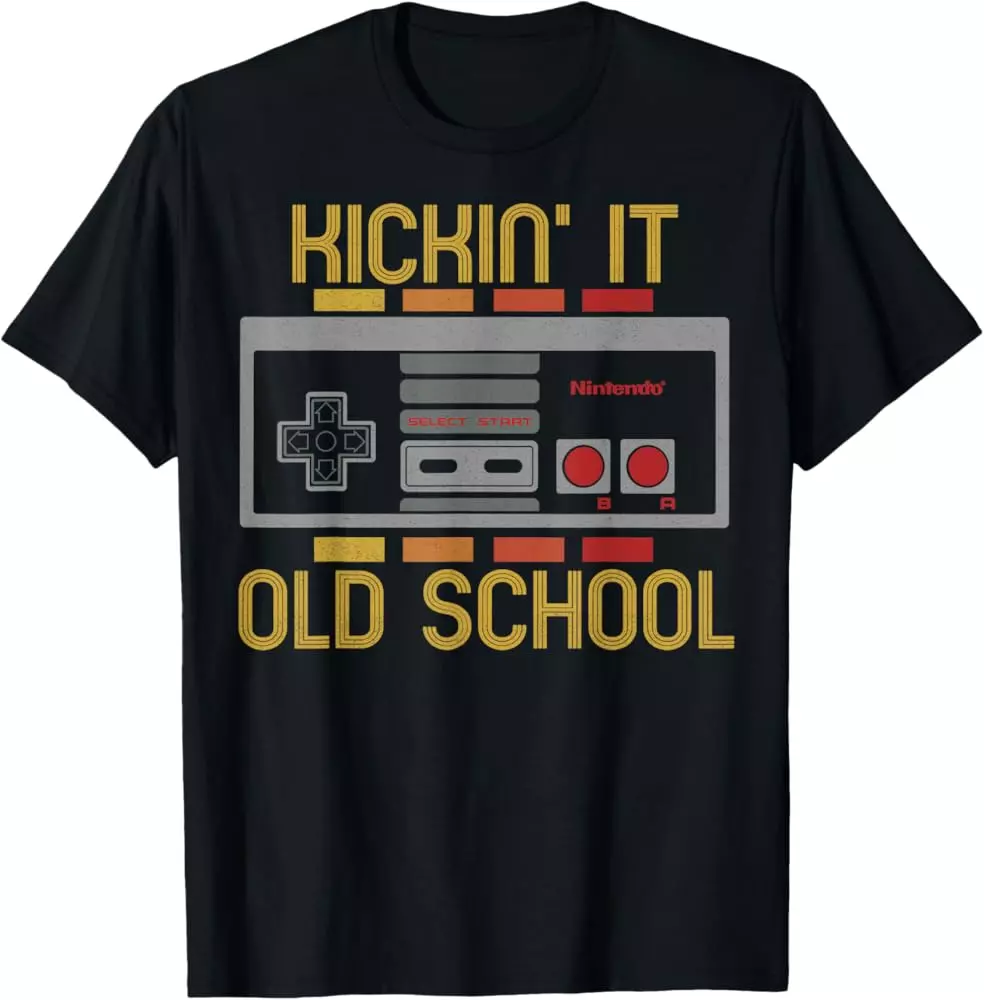 An embarrassingly corny Nintendo t-shirt that says