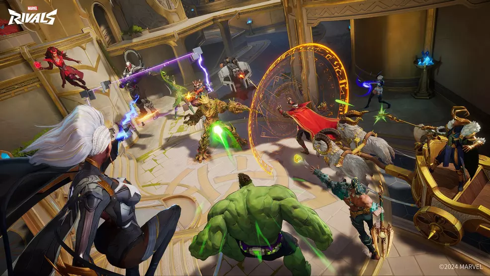 Marvel heroes come together in one big group in Marvel Rivals.