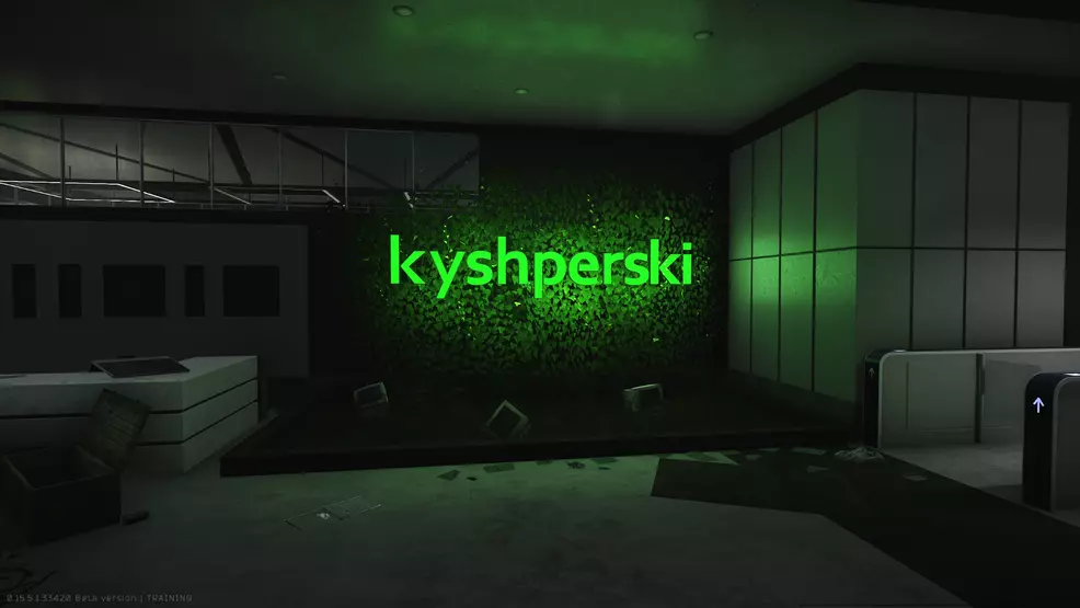 Show the office Kyshperski escapes from Tarkov.