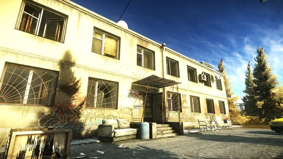 It shows the customs dormitory while escaping from Tarkov.
