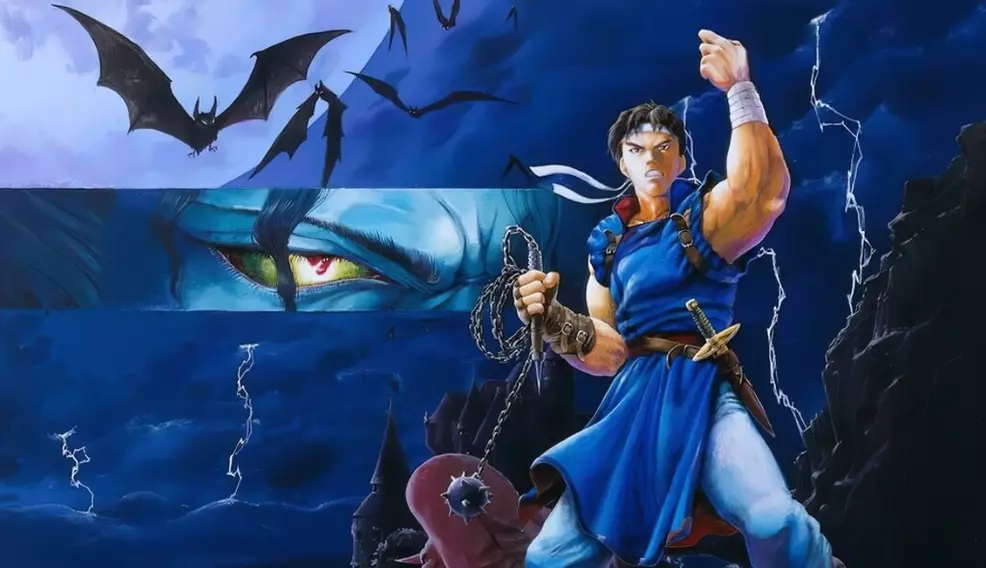 Richter Belmont as shown in the main art of Rondo of Blood.