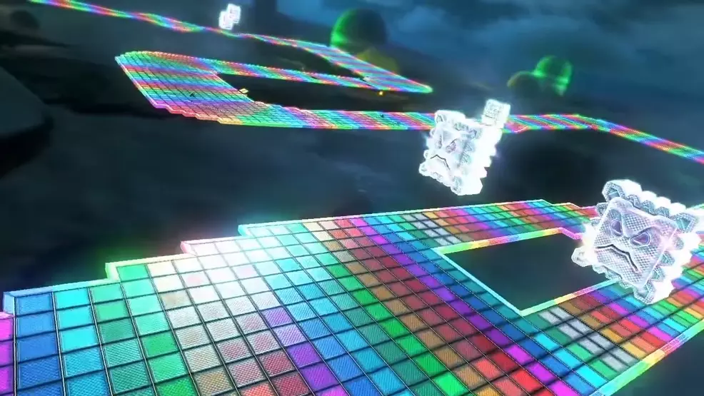 Rainbow Road (SNES) in Mario Kart 8 Deluxe