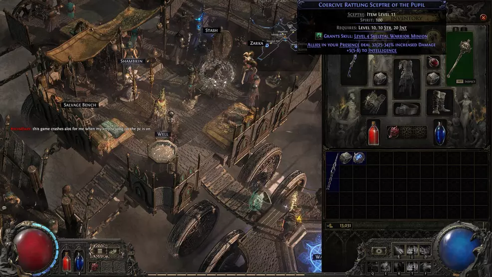 Scepter that gives 100 souls in Path of Exile 2
