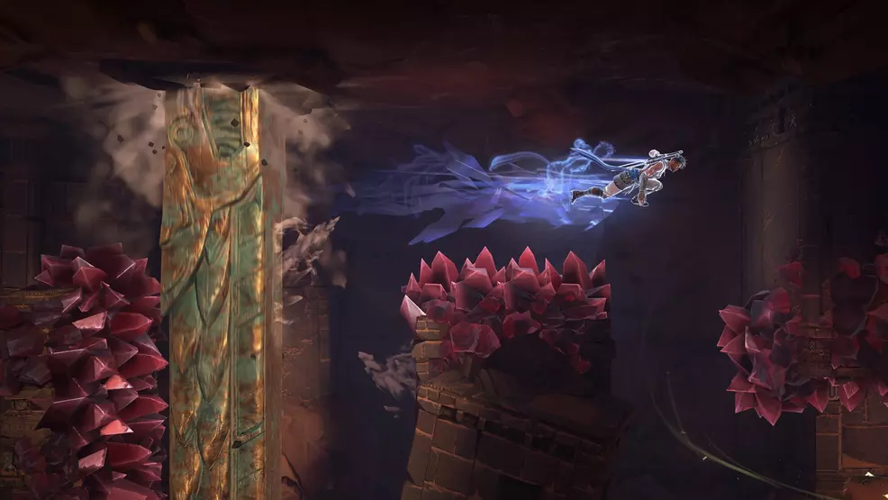 Dash through obstacles in Prince of Persia: The Lost Crown.