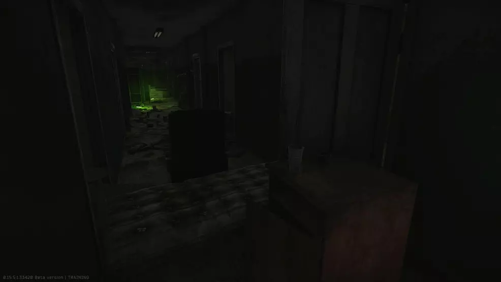 It shows barricades in a dilapidated dormitory.