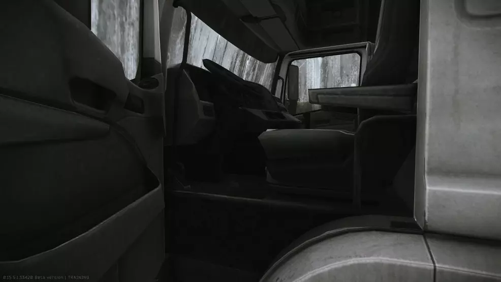 It shows the truck door being open.
