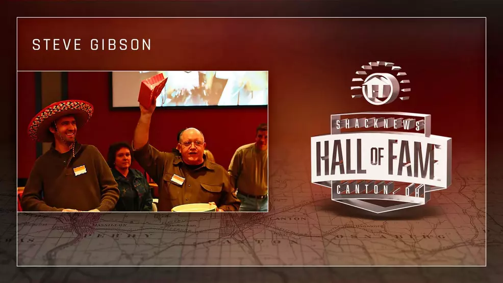 Picture of Steve Gibson wearing a hat in the Shacknews Hall of Fame induction photo.