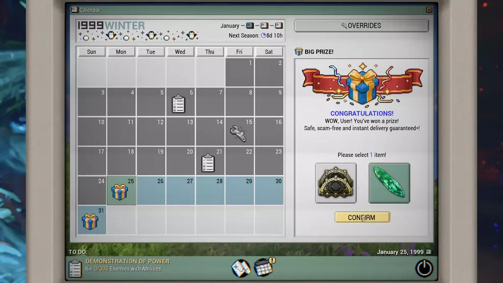 Holvania calendar in Warframe