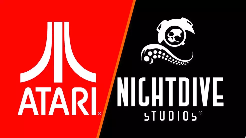 Atari and Nightdive Studios' logos.