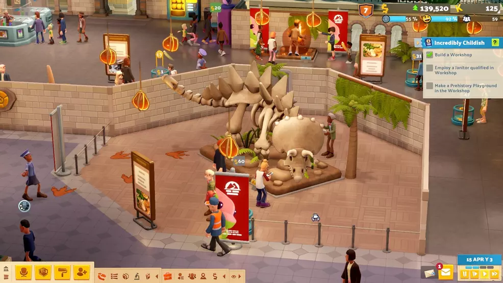 A fossil with a triceratops head and hammer tail in Two Point Museum.