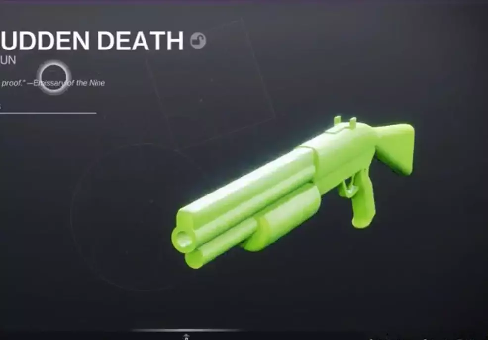 A green, textureless gun