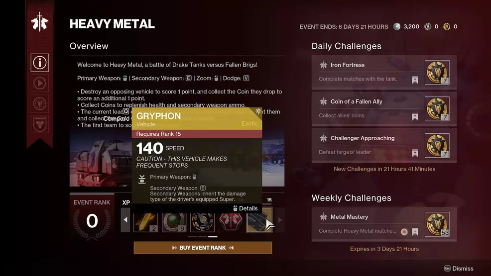 The Event Home for Heavy Metal in Destiny 2