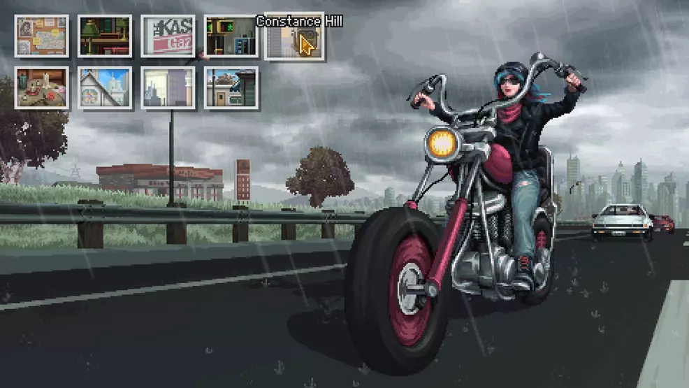 Travel menu in Kathy Rain 2