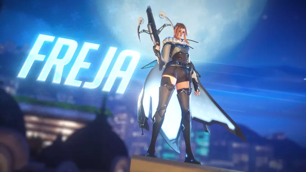 Overwatch 2 to Freja, introduced in the light behind her with her name