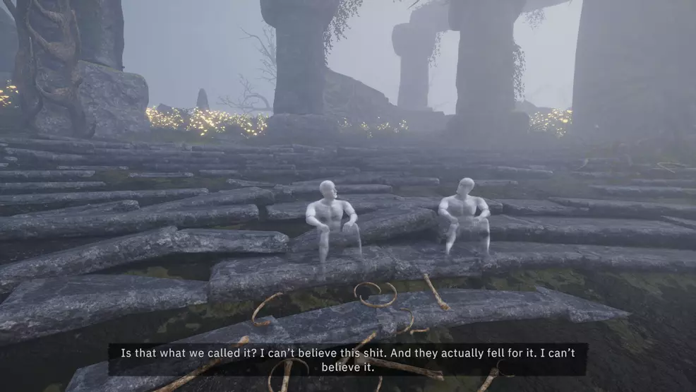 The player makes fun of the character to waste his time to apply a two -druid ghost to apply a ritual.