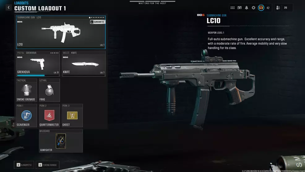 A top level loadout for LC10 in Cal of Duty: Warzone