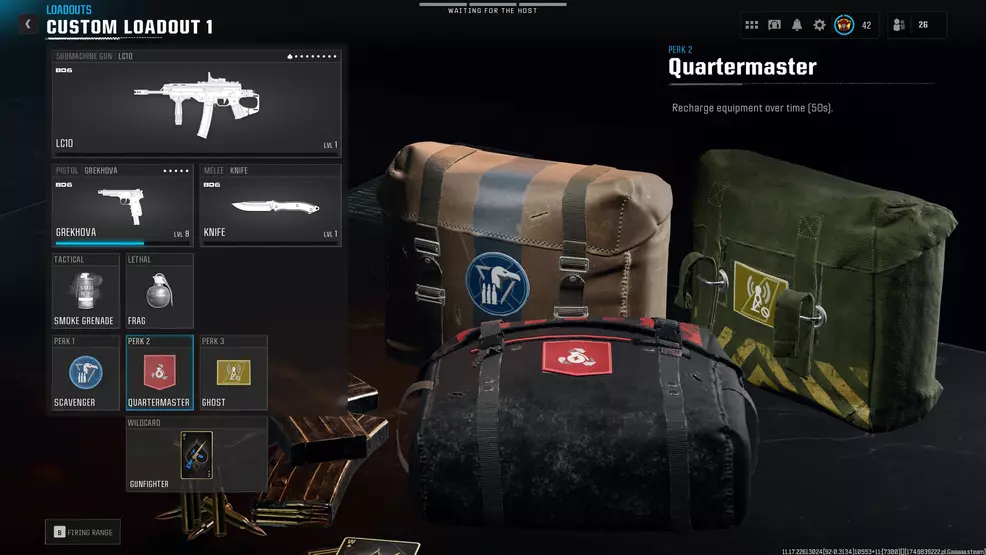 Quartermaster Perk on LC10 loadout in call of duty: Warzone