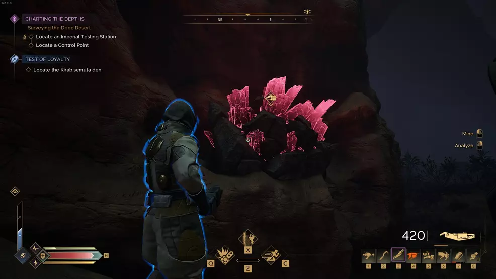 A player is a tibba to erythrite in mining: awakening